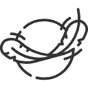 Eine Zeichnung einer Vogel-Feder. Sie ist ganz weich. Eine Zeichnung einer Vogel-Feder. Sie ist ganz weich.