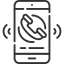 Ein Zeichen für ein Telefon.